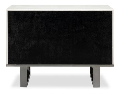 Sarreid Ltd - Bronzini Credenza, Small,Embossed White in White - 53782-W view 6