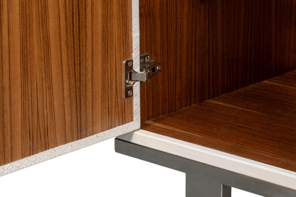 Sarreid Ltd - Bronzini Credenza, Small,Embossed White in White - 53782-W view 8