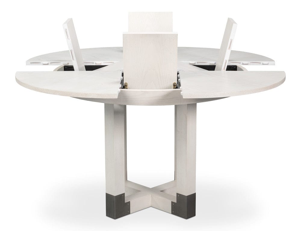 Sarreid Ltd - Brooklyn Jupe Table in White - 54284-WW view 3