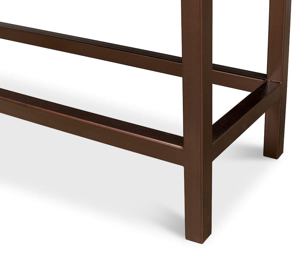 Sarreid Ltd - Campaign Embossed Console in Brown - 29859 view 12
