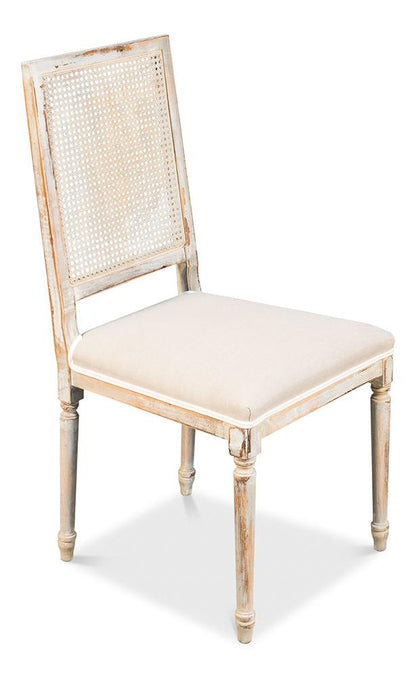 Sarreid Ltd - Cane Back Side Chair, Grey Oak, Flax (Set of 2) - U094-06F01 veiw 1