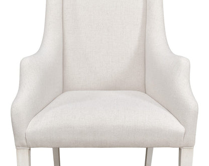 Sarreid Ltd - Captains Chair,Cortina White,Cream Fabrc in White - U226-08AS view 6