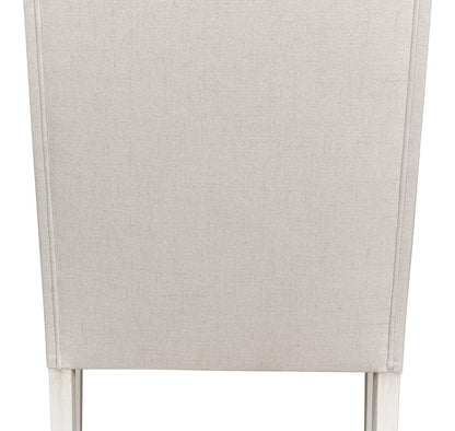 Sarreid Ltd - Captains Chair,Cortina White,Cream Fabrc in White - U226-08AS view 7