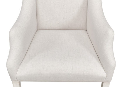 Sarreid Ltd - Captains Chair,Cortina White,Cream Fabrc in White - U226-08AS view 9