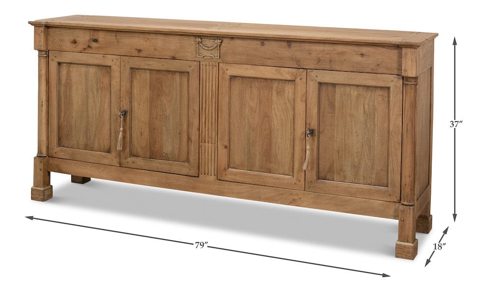 Sarreid Ltd - Caracole Credenza, Driftwood Finish in Beige - 27844 view 16