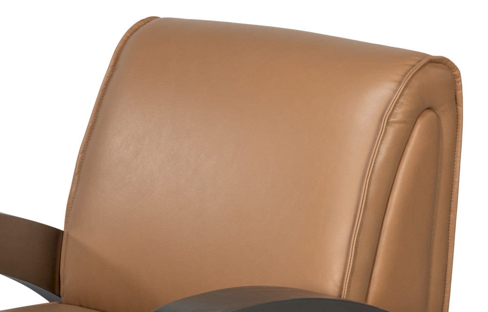 Sarreid Ltd - Carlisle Armchair, Caramel Brown Leather in Brown - 54242-CB view 8