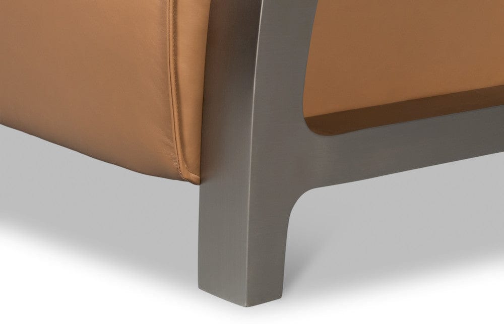 Sarreid Ltd - Carlisle Armchair, Caramel Brown Leather in Brown - 54242-CB view 11