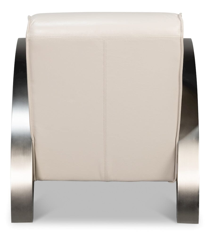 Sarreid Ltd - Carlisle Armchair, Crystal White Leather in White - 54242-CW view 4