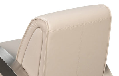 Sarreid Ltd - Carlisle Armchair, Crystal White Leather in White - 54242-CW view 7