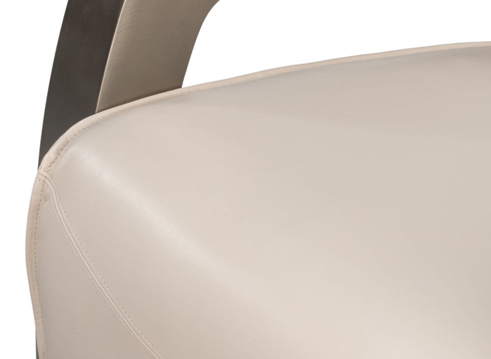 Sarreid Ltd - Carlisle Armchair, Crystal White Leather in White - 54242-CW view 9