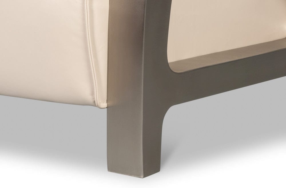 Sarreid Ltd - Carlisle Armchair, Crystal White Leather in White - 54242-CW view 11