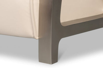 Sarreid Ltd - Carlisle Armchair, Crystal White Leather in White - 54242-CW view 11