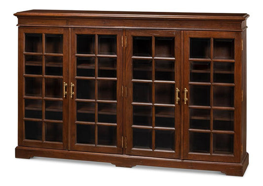 Sarreid Ltd - Carmel-By-The-Sea Bookcase, Walnut - 25364-3 veiw 1
