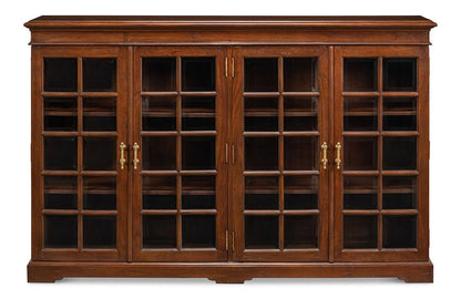 Sarreid Ltd - Carmel-By-The-Sea Bookcase, Walnut - 25364-3 veiw 2