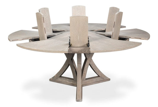 Sarreid Ltd - Casual Jupe Dining Table,Moonskin,Lg in Grey - 54201-MS view 2