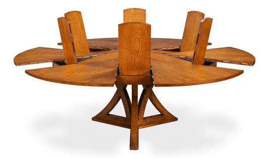 Sarreid Ltd - Casual Jupe Dining Table,Tobacco B,Med in Brown - 54196-TB view 2