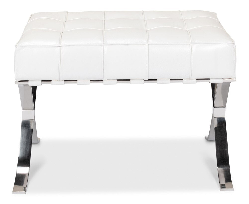 Sarreid Ltd - Catalunya Bench - White - 40834 veiw 2