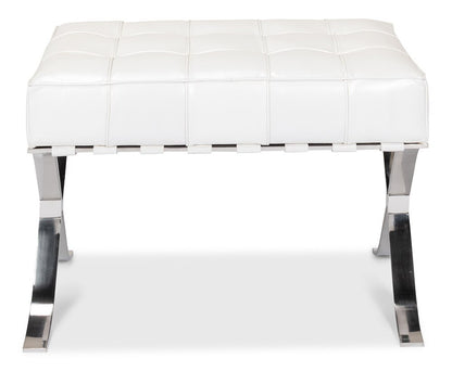 Sarreid Ltd - Catalunya Bench - White - 40834 veiw 2