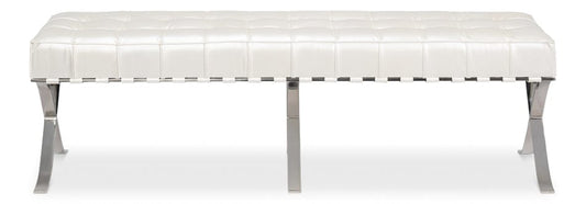 Sarreid Ltd - Catalunya Long Bench in White - 53974 view 1