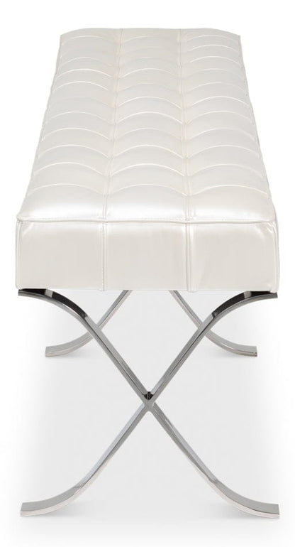 Sarreid Ltd - Catalunya Long Bench in White - 53974 view 2