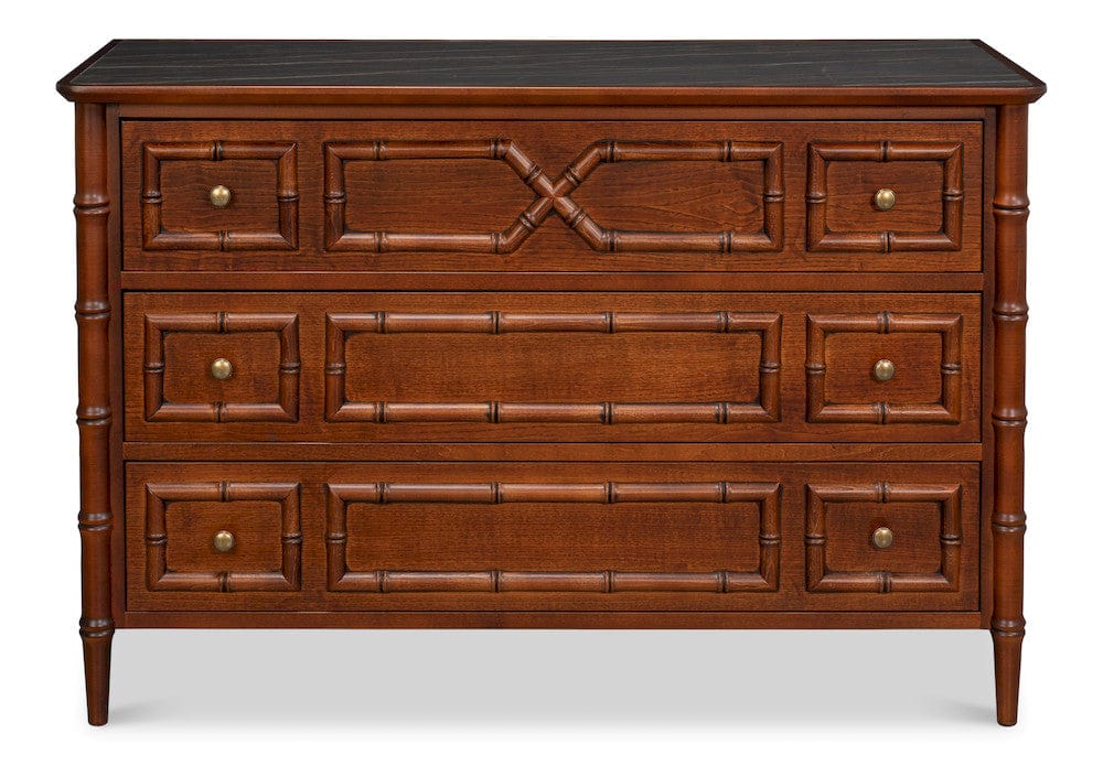 Sarreid Ltd - Cayman Commode Chest in Brown - 54261 view 2