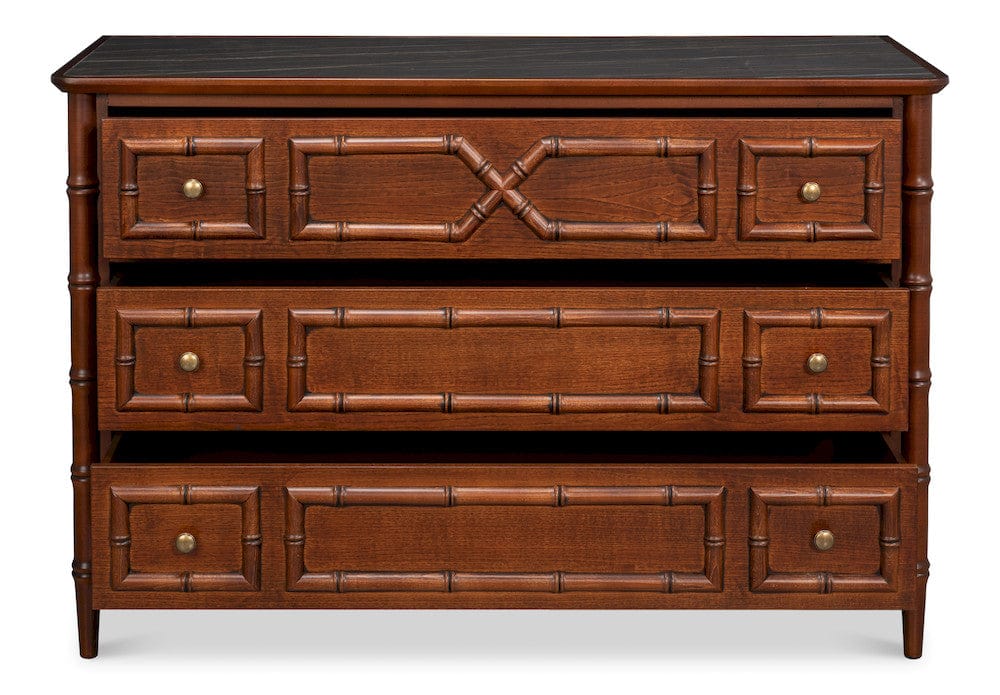 Sarreid Ltd - Cayman Commode Chest in Brown - 54261 view 3