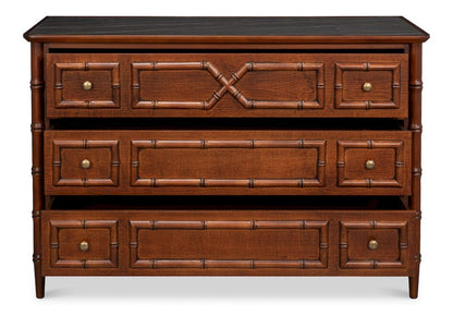 Sarreid Ltd - Cayman Commode Chest in Brown - 54261 view 3