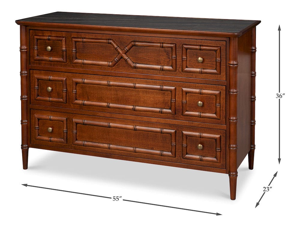 Sarreid Ltd - Cayman Commode Chest in Brown - 54261 view 13