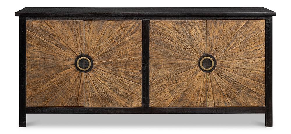 Sarreid Ltd - Centrum Four Door Sideboard - Brown - 53818 veiw 2