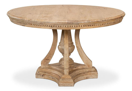 Sarreid Ltd - Chantal Pedestal Dining Table - NATURAL - 53640 veiw 1