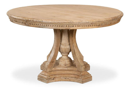 Sarreid Ltd - Chantal Pedestal Dining Table - NATURAL - 53640 veiw 2