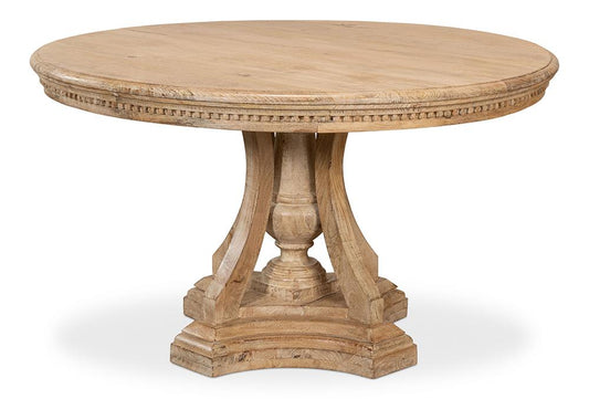 Sarreid Ltd - Chantal Pedestal Dining Table - NATURAL - 53640 veiw 2