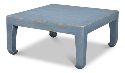 Sarreid Ltd - Classic Chinese Cocktail Table, Blue in Blue - 54316 view 1