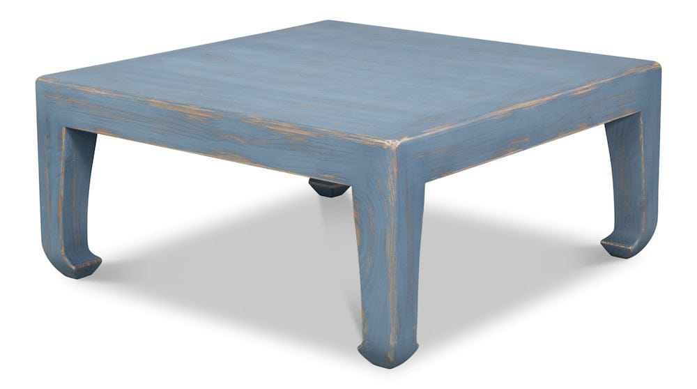 Sarreid Ltd - Classic Chinese Cocktail Table, Blue in Blue - 54316 view 3