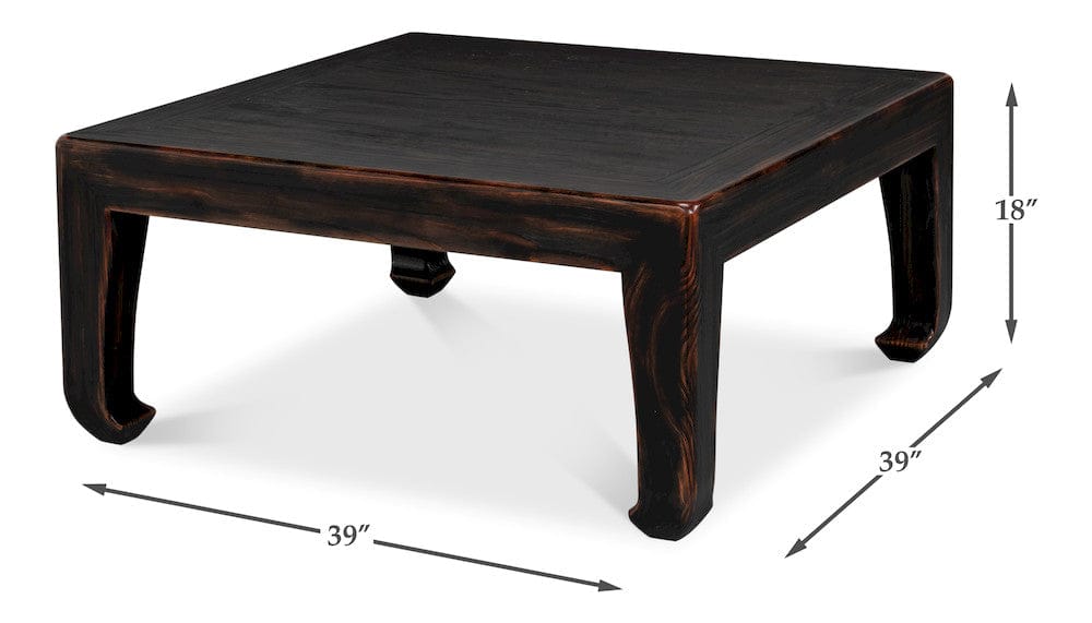 Sarreid Ltd - Classic Chinese Cocktail Table in Black - 54314 view 10