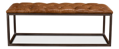 Sarreid Ltd - Cologne Long Stool - Tan - 29785 veiw 2