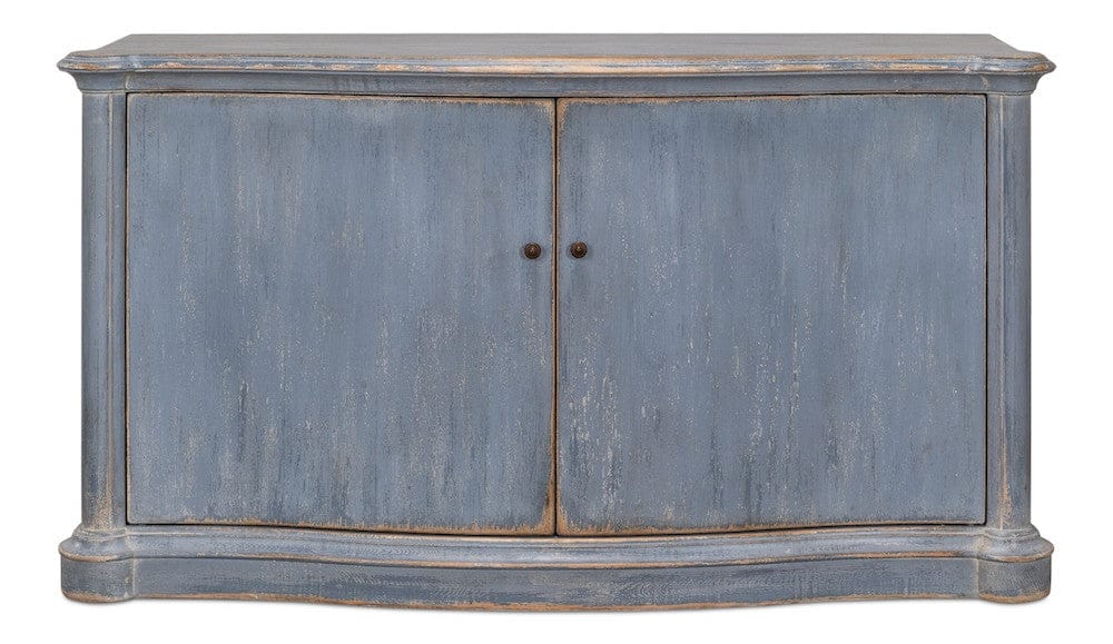Sarreid Ltd - Columns Bowfront Sideboard, Blue in Blue - 52755 view 2