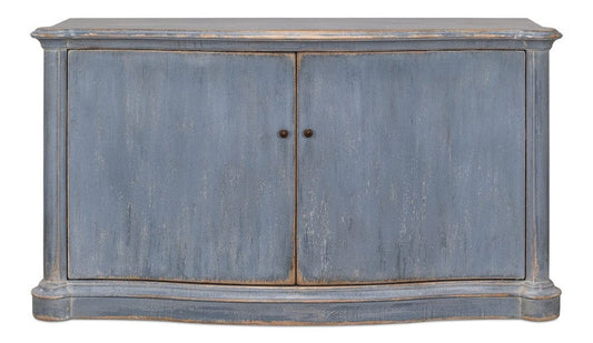 Sarreid Ltd - Columns Bowfront Sideboard, Blue in Blue - 52755 view 2