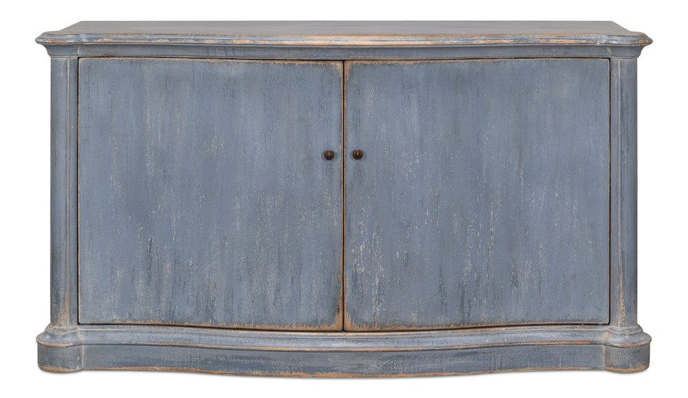 Sarreid Ltd - Columns Bowfront Sideboard, Blue in Blue - 52755 view 3
