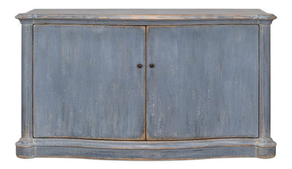 Sarreid Ltd - Columns Bowfront Sideboard, Blue in Blue - 52755 view 3