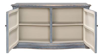Sarreid Ltd - Columns Bowfront Sideboard, Blue in Blue - 52755 view 4