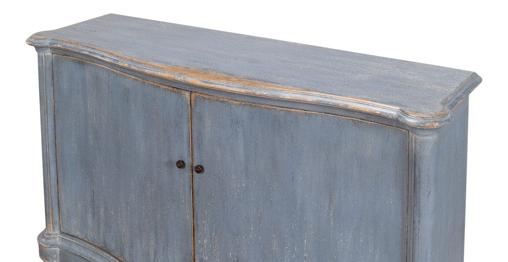 Sarreid Ltd - Columns Bowfront Sideboard, Blue in Blue - 52755 view 5