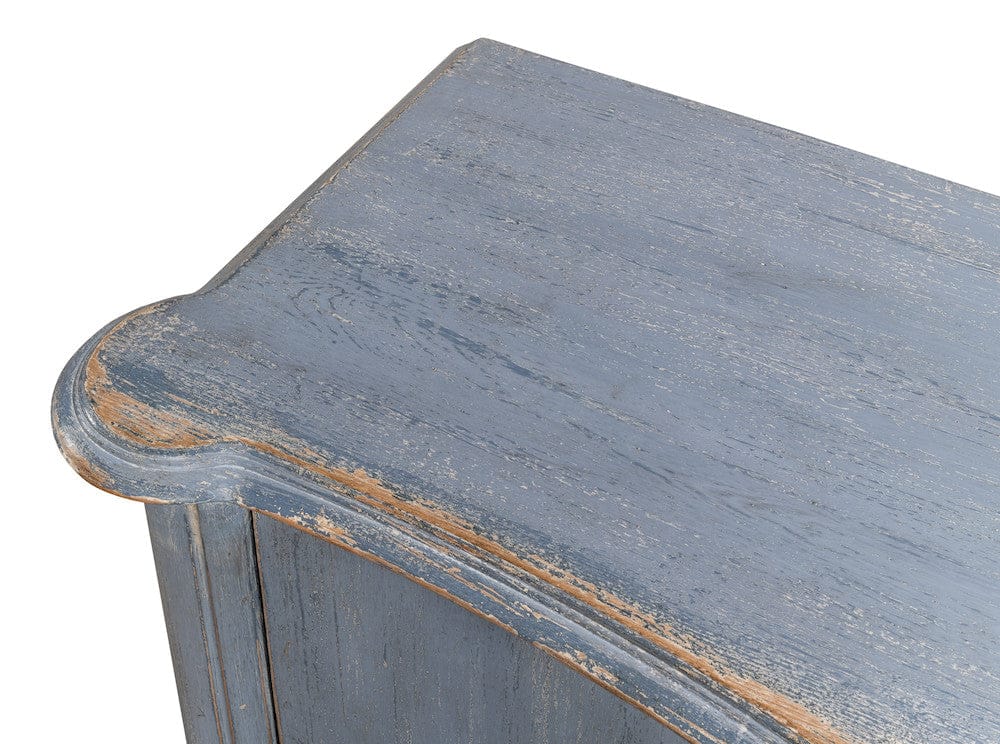 Sarreid Ltd - Columns Bowfront Sideboard, Blue in Blue - 52755 view 6