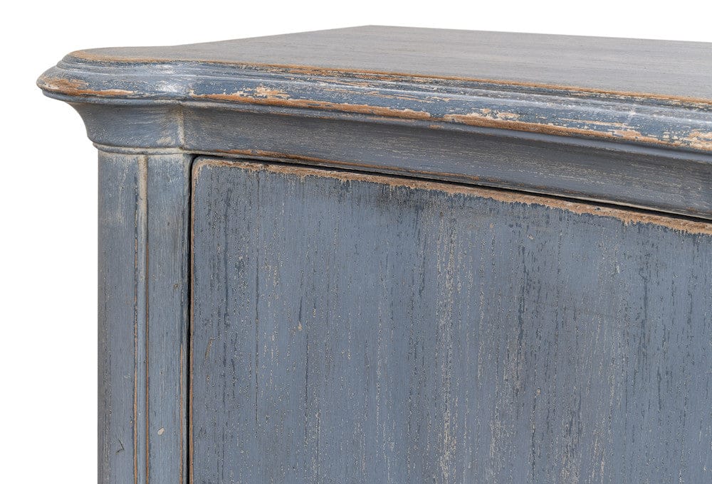 Sarreid Ltd - Columns Bowfront Sideboard, Blue in Blue - 52755 view 7