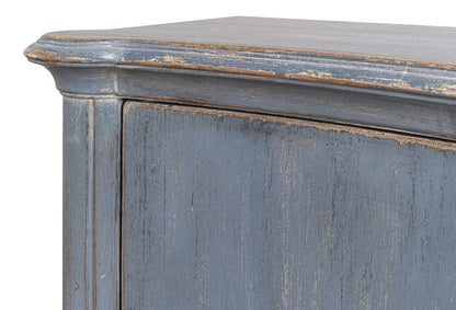 Sarreid Ltd - Columns Bowfront Sideboard, Blue in Blue - 52755 view 7