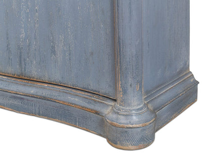 Sarreid Ltd - Columns Bowfront Sideboard, Blue in Blue - 52755 view 15