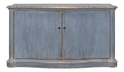 Sarreid Ltd - Columns Bowfront Sideboard, Blue - 52755 veiw 2