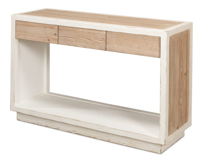 Sarreid Ltd - Connor Center Drawer Console in White - 53456 view 1