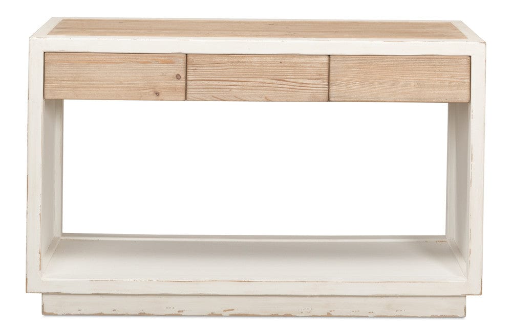 Sarreid Ltd - Connor Center Drawer Console in White - 53456 view 2