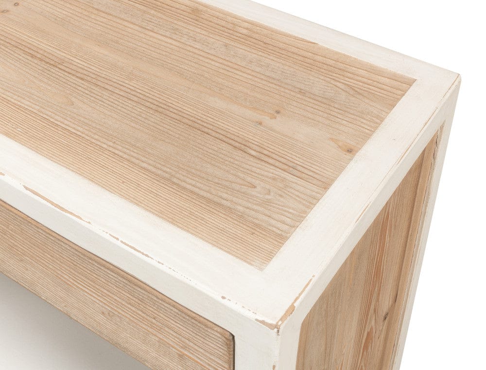 Sarreid Ltd - Connor Center Drawer Console in White - 53456 view 5